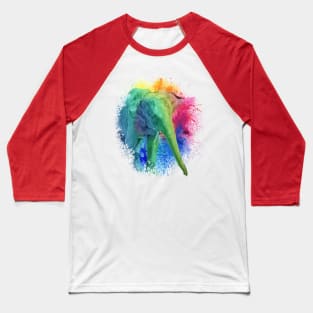 Colorful Elephant Zoo Baseball T-Shirt